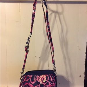 Vera Bradley Catalina Pink Crossbody Wristlet